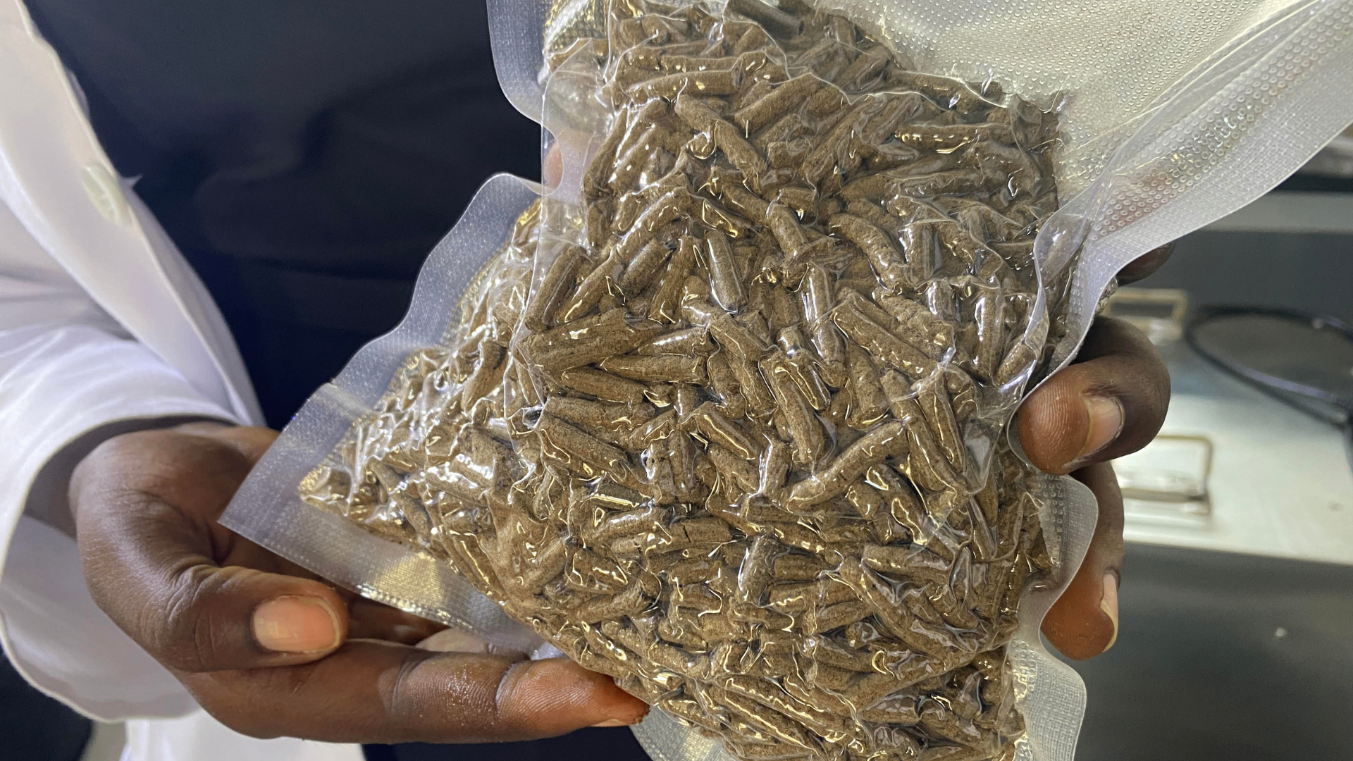 Compressed feed pellets