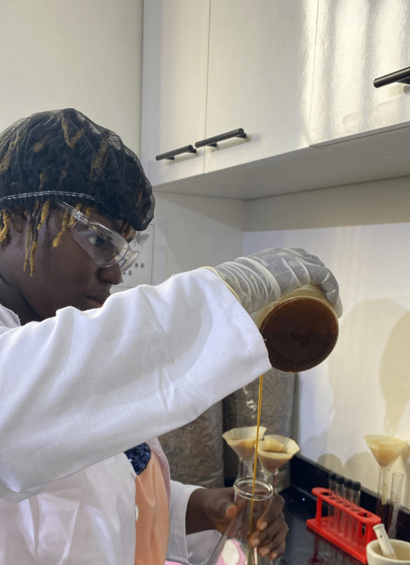 Lab extraction of insect oil